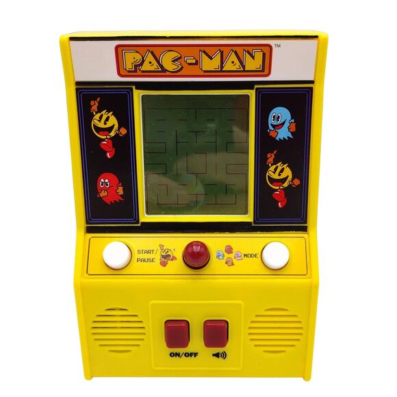 Mini 6" Pac-man Handheld Arcade Game Vintage Bandai Namco 09521 Tested Basic Fun - Picture 1 of 8